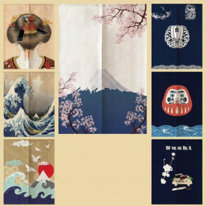 MOLORE | Japanese Style Fabric Half Curtain for Home