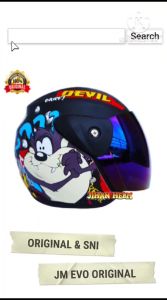 HELM / HELM DEWASA / HELM JM EVO TAZMANIA KACA PELANGI TERLARIS