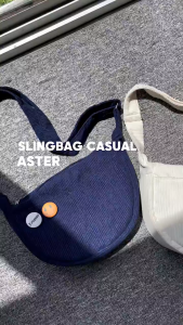 Tas Selempang Corduroy Pria Wanita ASTER VIDEL - Slingbag Corduroy Uniseks Sling bag Casual Terbaru - Slingbag Halfmoon