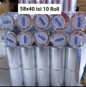 Kertas struk thermal edc ukuran 58x40mm paket 10 roll/pcs