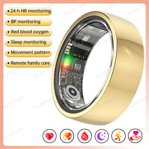 New 5ATM Waterproof Smart Ring GPS Track Heart Rate Blood Oxygen/Pressure Sleep Monitoring Lightweight BT Smart Finger Ring 2025