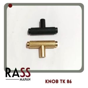 Tarikan Knob Laci Lemari Huben TK - 86 Alumunium Hitam Gold