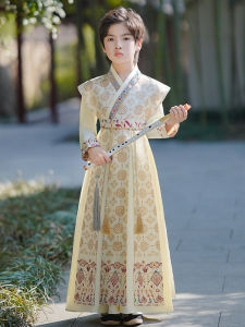 Elegant Boys Hanfu Spring Autumn New Chinese Style Tang Costume Childrens Fashionable Little Master Traditional Ethnic Wear