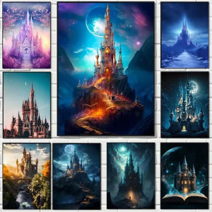 1000PCS Jigsaw Puzzle Dream Castle Under Starry Night Fairy Tale Art For Adults Stress Relief Relaxing Hobby Brain Teaser Gift