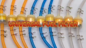 UNIVERSAL FUEL FILTER WITH DOUBLE HOSE OR WITHOUT HOSE FOR MOTORCYCLE (PER PIECE)