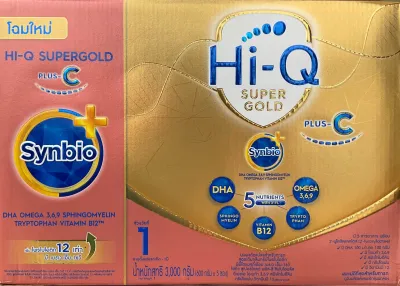 นมผง ไฮคิว ซูเปอร์โกลด์ พลัสซี ซินไบโอโพรเทก สูตร 1 3000 กรัม Hi-Q Super gold plus C SynbioProteq 1 3000 g ไฮคิวสูตร1