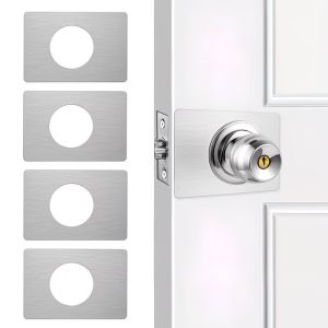 1/2PCS Door Lock Repair Plate Stainless Steel Circular Lock Fixing Plate Hinge Door Handle Installation Reinforcer  Accessories