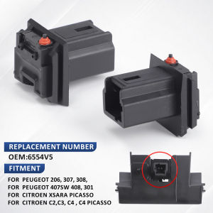For Citroen Xsara Picaso C3 C4 Picasso For Peugeot 206 307 308 407SW Trunk Release 6554V5 Micro Switch Black 8726V7 Interface
