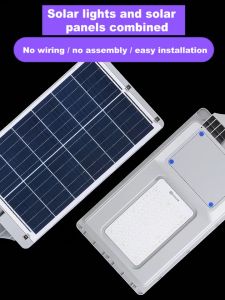 【2026 New Solar Street Light】Solar street light 2000000W outdoor waterproof IP67 solar light 9568LED high brightness solar lamp Integrated high power solar garden lights solar flood light motion sensing with remote control lamp and pole