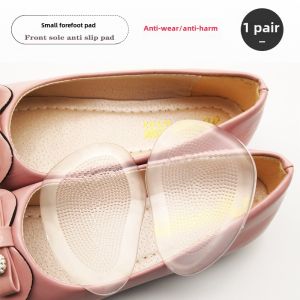 Half Insole Forefoot Pad Anti-Pain Womens High Heels Massage Shoes Inner Toe Shoes Front Plaid Silicone Soft Non-Wear Feet