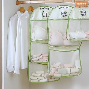 Túi treo đựng đồ lót tất vớ đa năng chất liệu vải lưới phiên bản mới gấu trúc Nice Day TD129