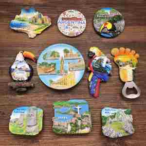 3 Miếng Dán Tủ Lạnh Từ Tính Colombia Trang Trí Nhà Cửa Đồ Trang Trí Nhà Cửa Họa Tiết Cảnh Vật Thương Hiệu Sin Mài Ji