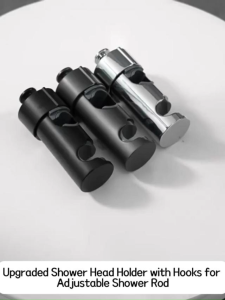 Universal Shower Rail Holder With Hook ABS 18-38MM Adjustable Height Strong Load-Bearing Shower Bracket Bathroom Accessories