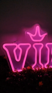 ป้ายไฟ VIP ป้ายไฟหน้าร้าน ป้ายไฟ Led ป้ายไฟนีออน ประหยัดไฟ ใช้ปลั๊กไฟ บ้าน เพิ่มเอกลักษณ์สีสัน สวยงาม