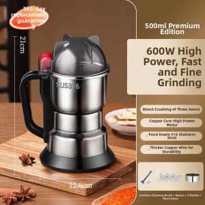 DEMING | Fine Powder Grinder for Grains Herbs and Fishing