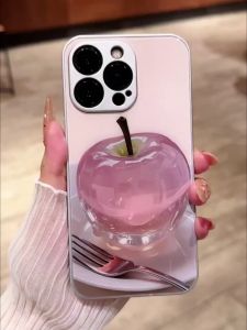 iPhone 16 Pro Max Case iPhone17Pro15Promax iPhone14 Lens Protect Soft frame&Hard back Phone Casing With Hand Strap For iPhone13promax Pattern Crystal Strawberry Apple iPhone12