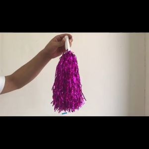 2pcs Pom Pom Cheerleader Nari Tari Rumbai Foil Bola Bunga Cheerleader