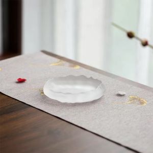 Crystal Ice Kind Calligraphy Ink Stone Matte Finish Pen Lick Practice Writing Brush Holder Traditional Chinese Stationery