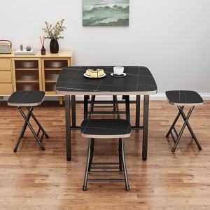 GUANGMANZHI | Foldable Small Table Stainless Steel Edge