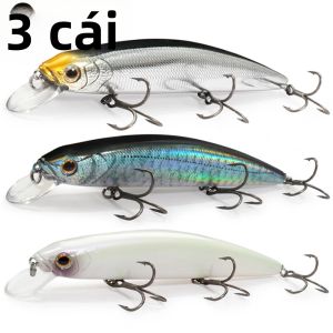 Bộ Mồi Câu GOBAIT 14cm 24g Mồi Giả Minnow Nổi Mồi Crankbait Mồi Rung Mồi Bơi Kèm Móc Câu Ba Ngạnh Chắc Chắn Bộ Dụng Cụ Câu Cá Biển Sông Hồ.
