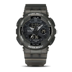 TIMEARTX | TIMEARTX Mens Watch Luxury Multi-Function Large Dial Wristwatch with Transparent Rubber Strap Fashion Sport Watch