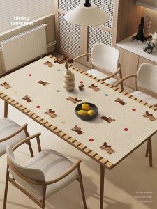 Waterproof Oil-Resistant Easy-Clean Anti-Heat Cartoon Linen Vintage Table Mat