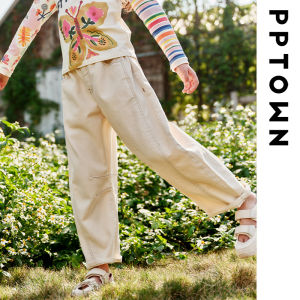 PPTOWN | New Spring Autumn Girls Straight Legged Loose Trousers