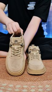 PANARYBODY Sepatu Pria Boot Sepatu Outdoor Warna Hitam Beige Sepatu Liburan Traveling Touring QN2106