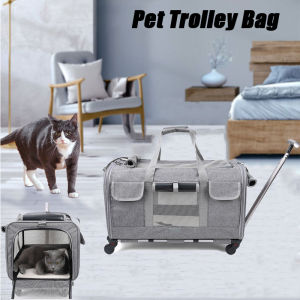 Foldable Dog Pets Case Cats Trolley Luggage Bag for Pet