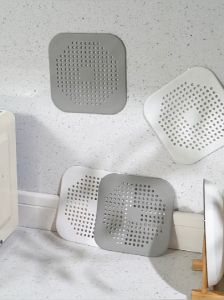 อ่างล้างจานป้องกันการอุดตันฝาปิดท่อระบายน้ำบนพื้นกรองผมท่อระบายน้ำอ่างล้างจานที่กรองซิลิโคนผมในห้องน้ำ