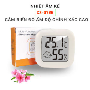 Nhiệt ẩm kế điện tử CX-0726 mặt cười thay đổi theo độ ẩm