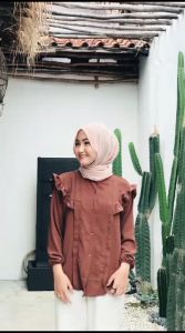 Zize Blouse Cringkle Airflow Atasan Wanita Korea Style