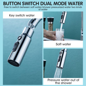 Universal 360 ° putar dapur Faucet Extender Aerator plastik Splash penapis dapur Washbasin Faucet Bubbler Nozzle