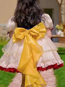 Girls Lolita Snow White Dress Summer Dress Childrens Performance Wear Girls Birthday Puffy Dress Dress