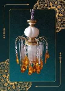 LAMPU HIAS GANTUNG CRYSTAL Cemot Ukuran S
