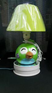 Đèn Gốm Sứ trang trí Điện Quang ĐQ DL14 WW ( Thân hình chim xanh có bóng LED 5W warmwhite)