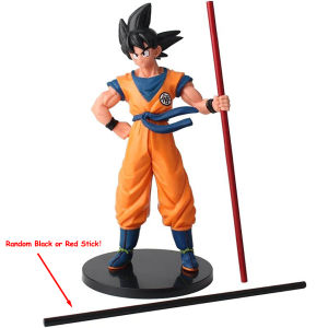 Bandai | 22Cm Dragon Ball Z Son Goku Action Figure With Power Pole Pvc Hand Painted Collectible Model Desktop Car Interior Decor Display