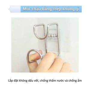 Kệ/giá/móc treo thau chậu đồ khăn dán tường nhà tắm chịu lực siêu chắc siêu bền inox 304 đa năng thông minh
