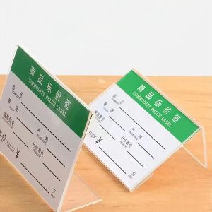 Bảng mica để bàn kệ mica chức danh chữ L danh thiếp nhãn ghi chú menu mica bảng giá sản phẩm tên sản phẩm-HAUSE