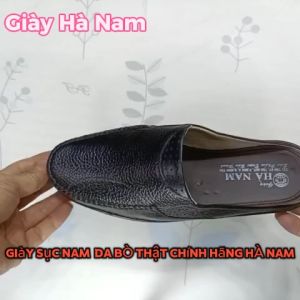 Dép Bít Mũi Nam TiTi ĐÔ Da Bò Thật Cao Cấp GSB2068