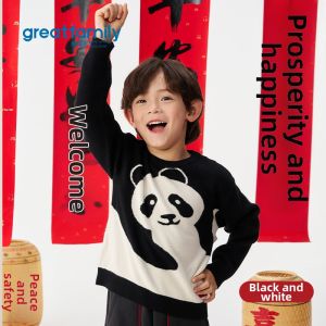 Great Family | Cute Panda Warm Childrens Knitted Sweater