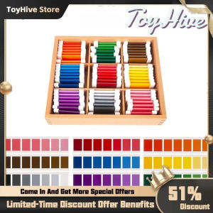 In Stock 1/2/3 Color Board Wood Preschool Toy Montessori Sensorial Material Learning Color Tablet Box Educational Learning Toys