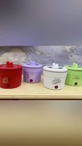BAMOUSSE Electric Cooker For Cooking Noodles Electric Hot Pot Multi-Purpose Cooker With Non-Stick Ceramic 1L 500W