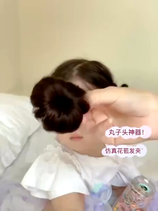2pcs/Baby Girls Wig Hair Clips Cute Small Wig Hair Clip Hair Bun Hairpin Hair Accessories