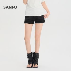 SANFU | Cuffed and Frayed Hot Pants for Summer