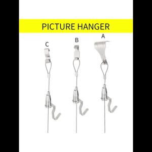 Picture Hanging Hooks Hanging Wire Hanger Frame Kit Steel Stainless Adjustable Light Hook DIY Hanging Cord Pictures Hanger