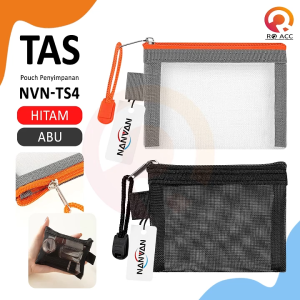 [RO ACC] NVN-TS4 TAS POUC H JARING KOTAK PENYIMPANAN KABEL DATA / CHARGER / KOSMETIK / NAME CARD / KOIN RECEH TRANSPARAN