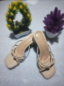 sandal hak bunkus 5 cm model jepit tali