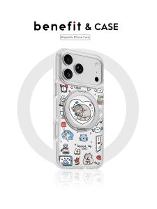 Magnetic Stand Hand-painted Drawing Cat Design Anti-drop Phone Case