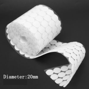 2000/1000 Pairs Self Adhesive Fastener Tape 10/15/20mm Sticky Dots Hook and Loop Fastener Tape Strong Glue Round Tape Sticker